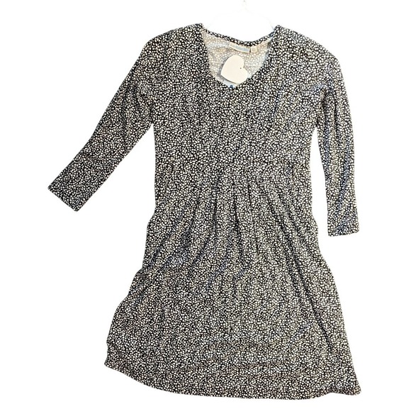 JoJo Maman NWT Nursing Dress Black and White Floral Long Sleeve Maternity Small - Picture 1 of 4
